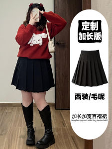 กระโปรงสั้นจีบเอวสูง ทรงเอ สำหรับผู้หญิง ไซส์ใหญ่ ทรงเข้ารูป ผ้าโพลีเอสเตอร์ ทรงเอ กระโปรงสั้นจีบ