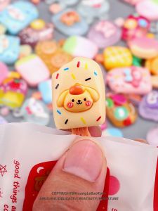 Mini Ice Cream Cone Blind Bag Simulation Snack Toy Display Piece Dollhouse Pretend Play Miniature Resin Craft for Kids