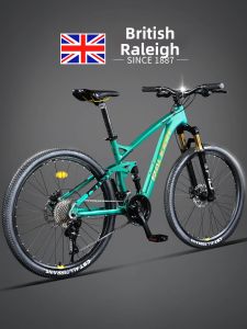 Raleigh | Aluminum Soft Tail Mountain Bike with Dual Suspension and Gears