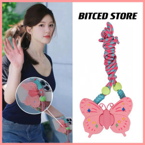 Original Butterfly Phone Stand Extensible Clip Holder Lanyard Compatible with Apple Android Bubble Slide Silicone Rotatable Universal