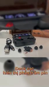 Tai nghe bluetooth S10 Pro V5.2 cảm ứng vân tay hỗ trợ đàm thoại nghe nhạc 10h kiêm sạc dự phòng 3500mAh - Bảo hành 1 ĐỔI 1