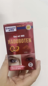 [Quà tặng] Viên uống dầu gấc bổ mắt Haduroten 400 hộp 100 viên - Tặng 01 chai dung dịch nhỏ mắt Dr.Ophtic Vitamin 15ml