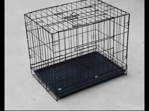 Dog Cage with Poop Tray Heavy Duty Pet Collapsible Cage Foldable Pet Cage