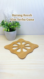 Tatakan Alas Anti Panas Gelas / Piring Tatakan Anti Panas & Dingin Bahan Kayu Karakter