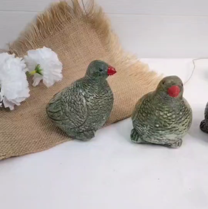 นกคุ้ม แพ็คคู่ ขนาด 8*9 ซม. ตุ๊กตาปูนปั้นแต่งสวน นกคุ้มเครื่องราง นกคุ้มเรียกทรัพย์