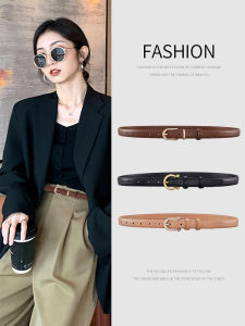 Womens Genuine Leather Belt Korean Style Casual Match Suit Coat Dress Jeans Slim Belt Fashion Accessory for All Ages