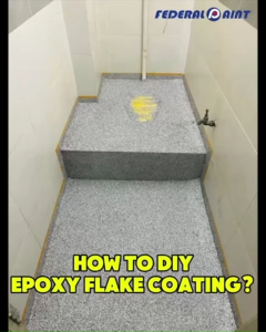 Federal Paint 2K EPOXY FLAKE COATING for Tile & Concrete (COVER UP TO 40 SQFT) FREE UP TO 8 TOOLS