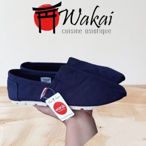 Sepatu Slip-On Wakai Navy Full