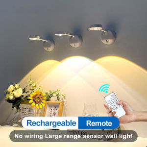【Local Delivery】Indoor Wall Lamp Art Lighting Rechargeable Wire-Free Touch Motion Sensor Spotlight Remote Control Light走廊过道壁灯 遥控照画灯
