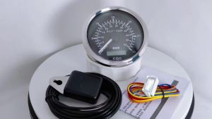 KUS 85mm GPS Speedometer Gauge 0-15Knots 0-30Knots 0-60Knots with Red Yellow Backlight for Boat Yacht 12V 24V