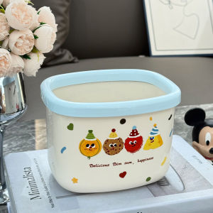 Thùng Rác Bàn Mini Dễ Thương Dung Tích 1L Chất Liệu Nhựa Hình Vuông Không Có Nắp Dùng Trong Gia Đình Phòng Khách Phòng Ngủ