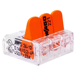 Wago | Soft and Hard Wire Splicing Terminal One In Two Out 10pcs