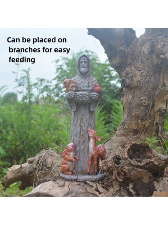 Bird Feeder Francis Garden St Statue Outdoor Bath Sculpture Statues ...