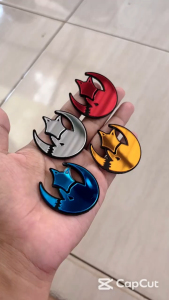 Stiker Emblem Akrilik Logo Whitefox Timbul 3D Berbagai warna