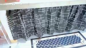 Black Grey White Kitchen Curtains 1PC 70cmx150cm Best Selling Lababo Under Sink Curtain No Ring Cotton Panlababo Short Half Kurtina COD
