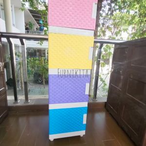 LEMARI PLASTIK SERBAGUNA SLAP - LEMARI PAKAIAN ANAK - RAK HELM - RAK BUKU SERBAGUNA - LEMARI PLASTIK 1 PINTU [KINGBOX]