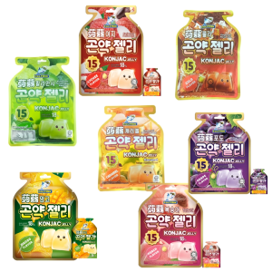 CAPTAIN DOLPHIN KONJAC JELLY - [ CALAMANSI / CARAMEL / COLA / GRAPE / LYCHEE / MANGO / PEACH ] 15X20G
