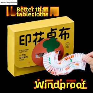 MOLIDA | Extra Thick Disposable Tablecloth with Elastic Edges