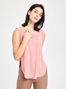 Thin Yoga Wear Sports Tops Summer Vest Sleeveless Womens Thin Outer Match Loose Quick-Drying Workout Blouse Breathable