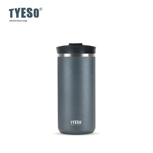 แก้วกาแฟแบบกด TYESO/SearchPean แก้วน้ำเก็บความเย็นสุญญากาศ สแตนเลส ปลอดสาร BPA สำหรับกิจกรรมกลางแจ้ง