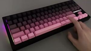 New Gradient Keycap Set PBT Double Shot Side Print Shine Through Backlit OEM Keycaps For MX Switch Gaming Mechanical Keyboard