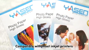 Yasen Photo Paper High Glossy 20 Sheets A4 Size 180GSM ( With and Without Back Print ) Professional Photo Printing