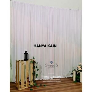dekorasi lamaran 1 paket lengkap background tunangan simple backdrop wedding ukuran 2 meter