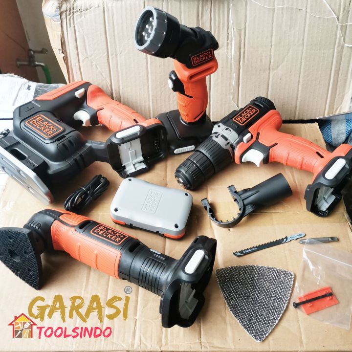 go pak black decker in tool combo kit bor cordless drill