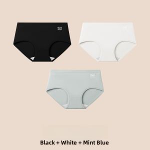 MiiOW | Pure Cotton Womens Underwear Triangle Shorts Breathable Antibacterial Mid-Waist Seamless Youth Suitable Comfortable Cotton Panties
