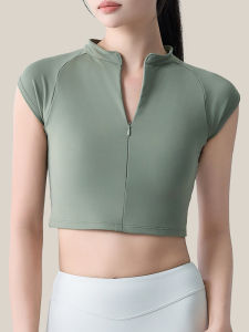 YANSE | Summer Short Sleeve Stand Collar Zipper Quick Drying Breather T-Shirt