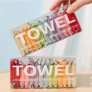 14Pcs/Box Compressed Disposable Travel Outdoor Washcloth Quick Drying Pure Cotton Non-Woven Fabric Wipes Makeup Towel