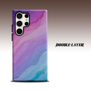 BILIBILI | purple blue agate For Samsung Galaxy S26 S25 S24 A56 A36 Dual Layer Luxury Fashion Full Lens Protective Case