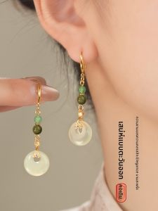 ต่างหูเงินแท้สไตล์จีนโบราณสำหรับผู้หญิง ต่างหูแบบติดหู ต่างหูแบบห้อย ต่างหูแบบห้อยเพชร ต่างหูแบบห้อยหยก ต่างหูแบบห้อยหยก