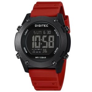 JAM TANGAN ORIGINAL FROM DIGITEC DIGITAL WATCH DG-5204T RUBBER ANTI AIR