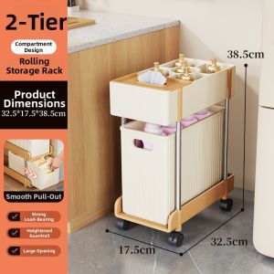 evesigar | Pull-out Multi-level Storage Rack Kitchen Cabinet