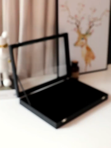 SG RumahHome® Badge Storage Frame/Display Box Pin Brooch Jewelry Collector photo storage Frame Dust-proof  Transparent with rack Home Decoration