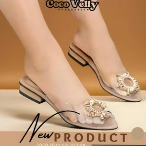 COCO VEELY - GRACE Slip-On Mules Wanita 2 cm Promo Gratis Ongkir