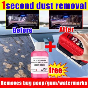 ⭐Remove stains with 1 wipe⭐ Car Glass Oil Film Remover 1000 times better field of view car glass oil film cleaner Car windscreen cleaner Remove glass stains car oil film remover Car glass cleaner 汽車 玻璃油膜去除剂