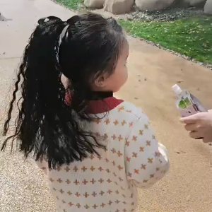 Childrens Ponytail Wig Girl Red Bows Knot Ponytail Bandage Corn Hot Big Wave Long Curly Hair Childrens Headwear Birthday Gift