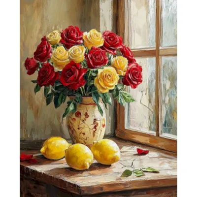 RUOPOTY-Diy Oil Painting By Numbers Flowers Vase Paint Kit Watercolor Picture Frame Markers By Numbers Crafts Acrylic Wall Decor