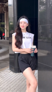 Bộ đồ tập thể thao nữ áo TankTop phối quần 2 lớp set đồ tập gym tập yoga chạy bộ thiết kế thời trang thể thao TT579