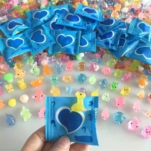 *10-60PCS Mini Surprise Blind Bags Luminous Animal Figurines Miniature Mystery Bag For Potted Dollhouse Fairy DIY Garden Decor