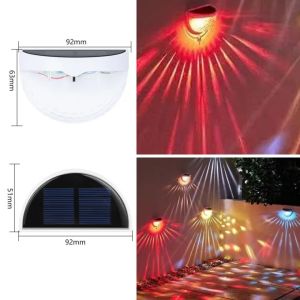 Solar step lamp outdoor waterproof garden lamp balcony garden fence decorative wall lamp automatically lights up when dark