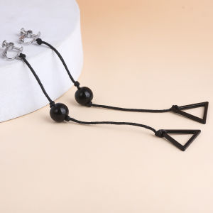 Anime Chainsaw Man Earrings Pochita Black Triangular Long Earrings For Cosplay Props Fans Jewelry Accessories Gifts