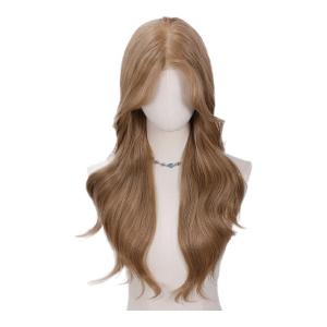 SMILCO | Invisible Seamless Human Hair Wig Light Platinum Blonde Wavy Long Hair