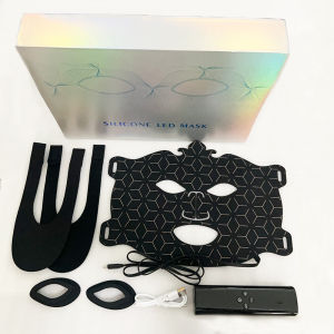 Mặt Nạ LED Silicon 8 Màu Trị Liệu Ánh Sáng Đỏ Hồng Ngoại Mềm Dẻo Chống Lão Hóa Mặt Nạ Photon Cho Trẻ Hóa Da & Chống Nhăn