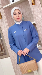 Mdly Baju Kemeja Atasan Wanita/Kemeja Polos Casual Kekinian/Catya Shirt Vol.2 by MDLY