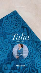 KAIN KEBAYA SEMI PRANCIS FATAMAWATI BROKAT BENANG METALIC - TALIA