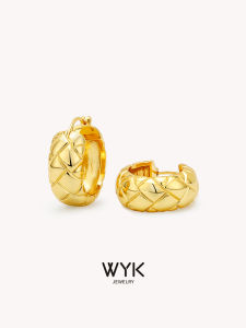 WYK | Golden Luxe Feminine Diamond Pattern Earrings