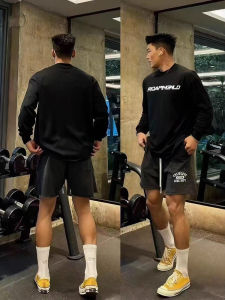 Áo Thun Dài Tay Cotton Mỹ Dành Cho Nam Mùa Thu Dày Dặn in Chữ Rộng Rãi Cổ Tròn Thường Ngày Thân Thiện Với Da Thoáng Khí